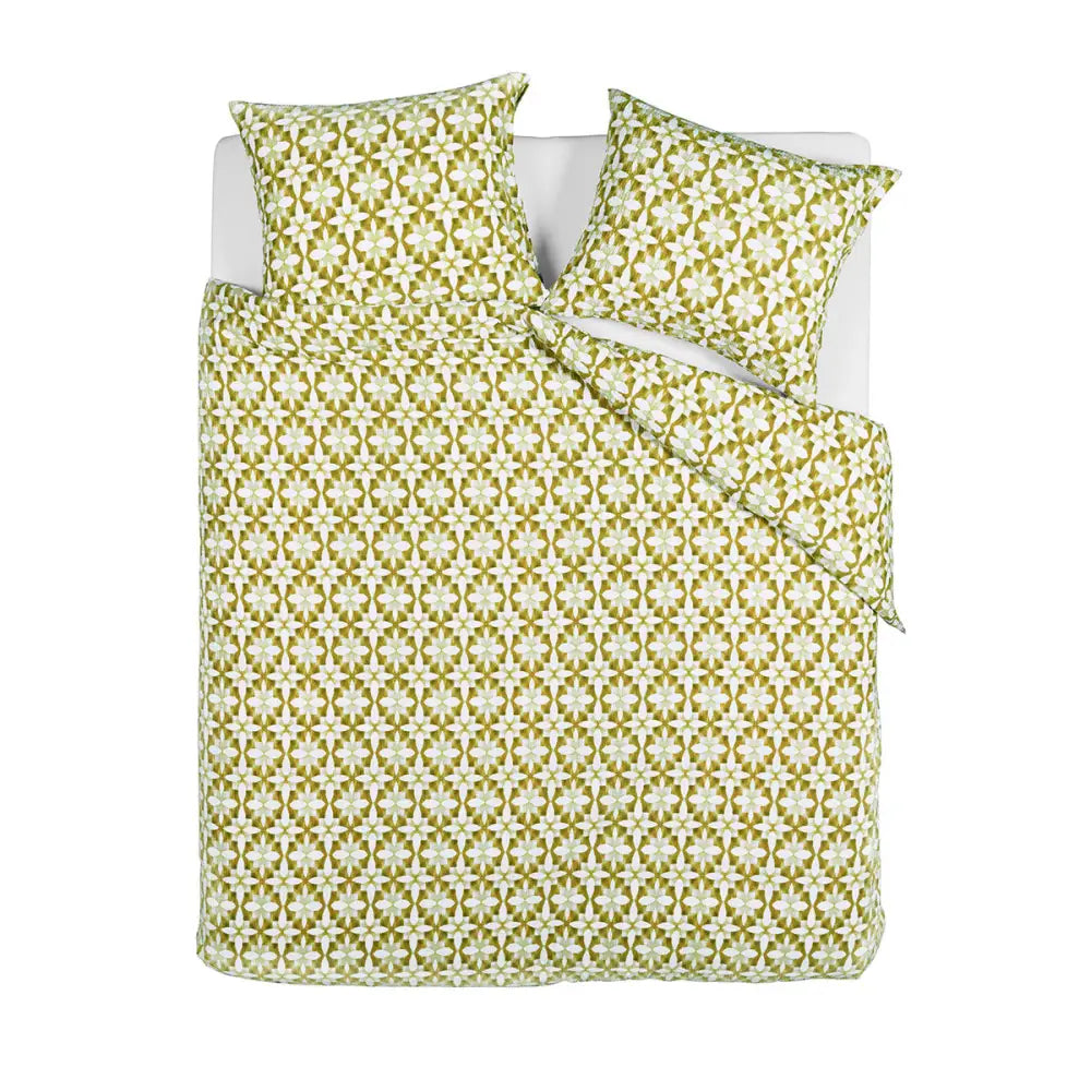 Bedding House Mae Green Seersucker Cotton Quilt Cover Set King