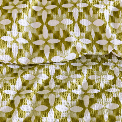 Bedding House Mae Green Seersucker Cotton Quilt Cover Set King