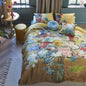 Bedding House Van Gogh Bouquet D’anniversaire Gold Cotton Sateen Quilt Cover Set Queen