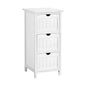 Bedside Table Bathroom Storage Cabinet 3 Drawers White