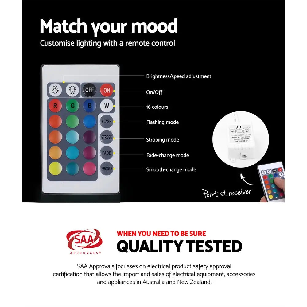 Bedside Table Led - Heres Black