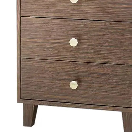 Bedside Table Mdf 3 Drawers Side Night Stand Storage in Brown Colour