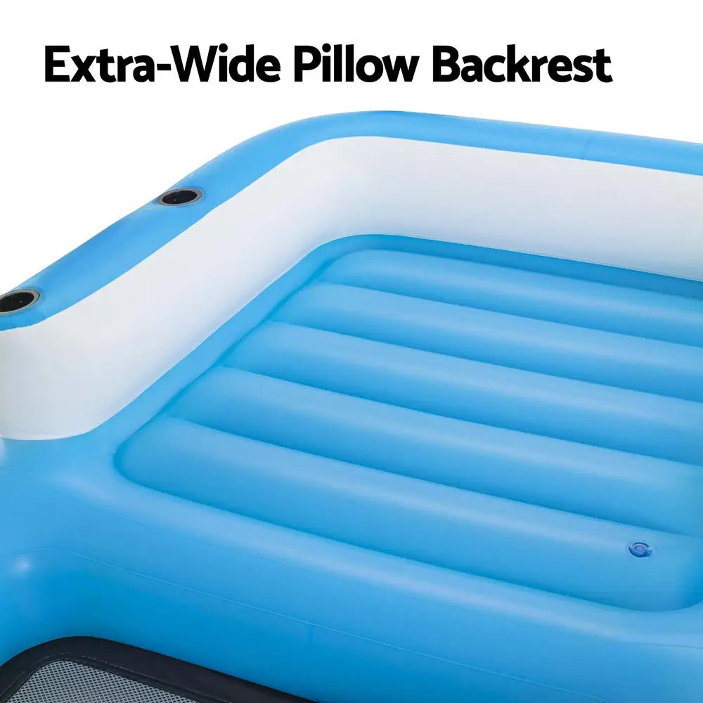 Bestway Inflatable Floating Island Float Lounger Sunshade Pool Bed 3.05mx1.86m