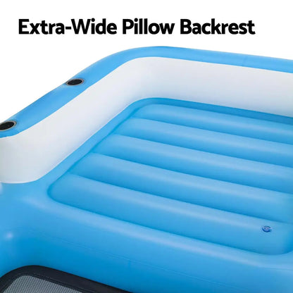 Bestway Inflatable Floating Island Float Lounger Sunshade Pool Bed 3.05mx1.86m