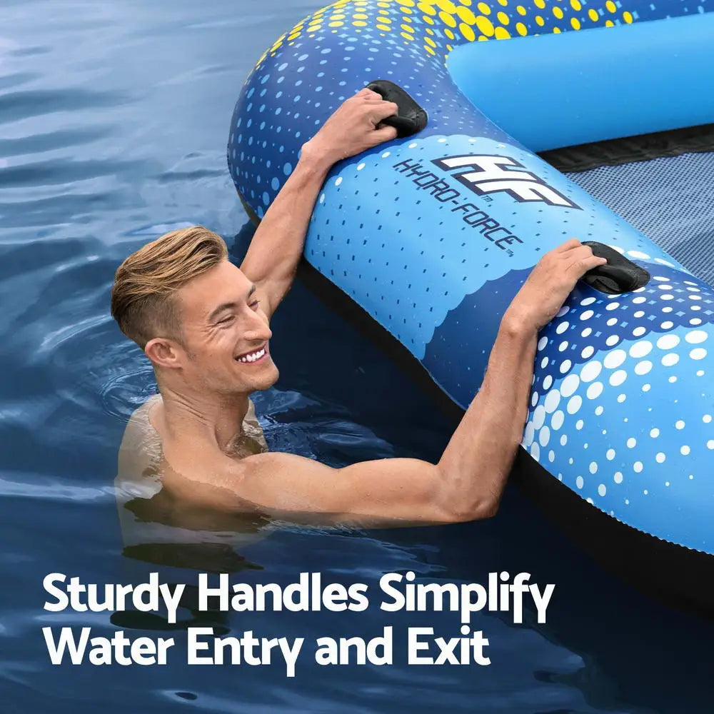 Bestway Inflatable Floating Island Float Lounger Sunshade Pool Bed 3.05mx1.86m