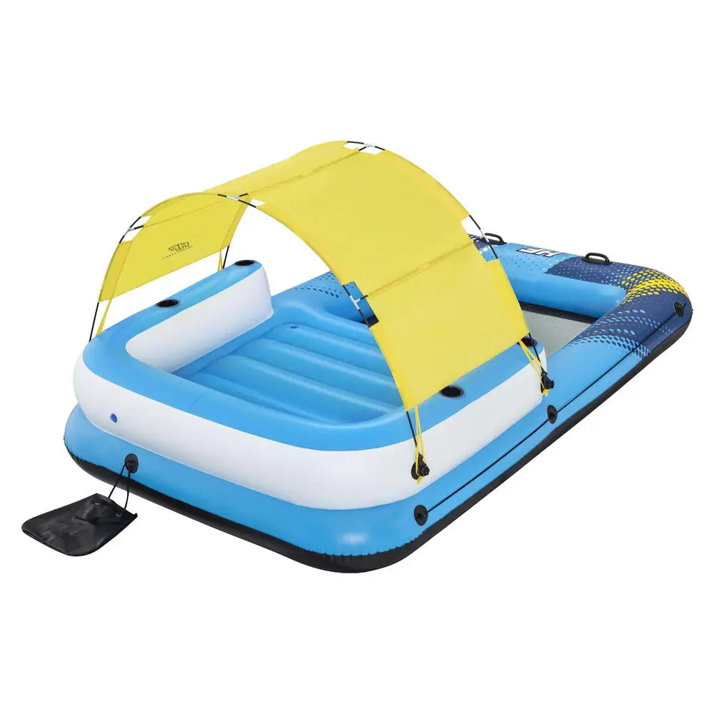 Bestway Inflatable Floating Island Float Lounger Sunshade Pool Bed 3.05mx1.86m