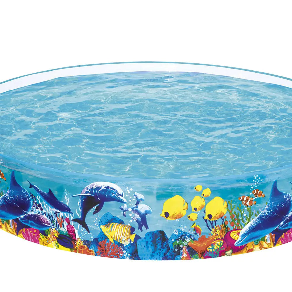 Bestway Kids Pool 244x46cm Round Above Ground Rigid Swimming Pools Undersea 2074l