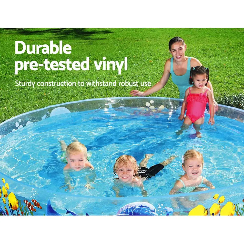 Bestway Kids Pool 244x46cm Round Above Ground Rigid Swimming Pools Undersea 2074l