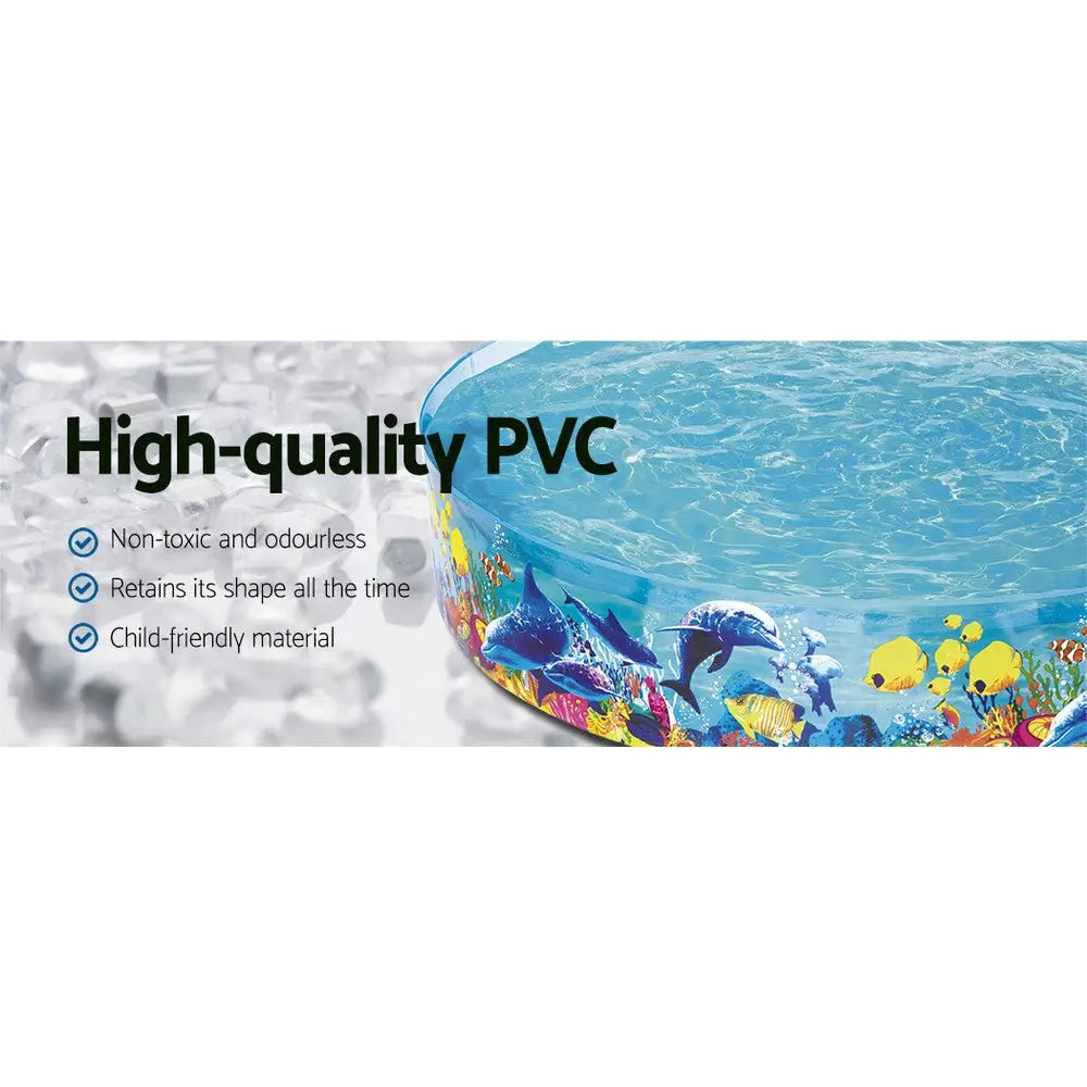 Bestway Kids Pool 244x46cm Round Above Ground Rigid Swimming Pools Undersea 2074l