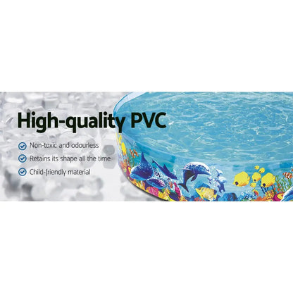 Bestway Kids Pool 244x46cm Round Above Ground Rigid Swimming Pools Undersea 2074l