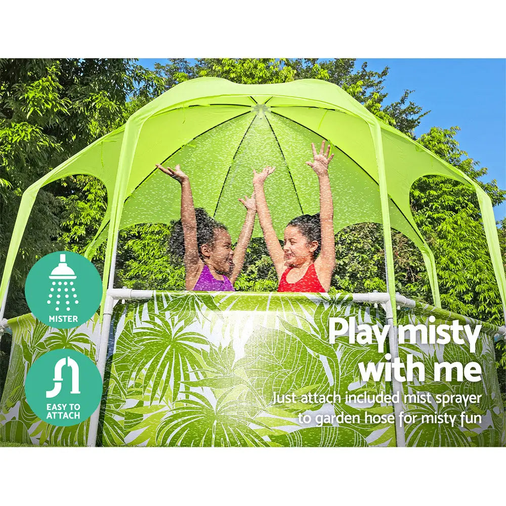 Bestway Kids Pool 244x51cm Steel Frame Swimming Play Pools Canopy 1688l