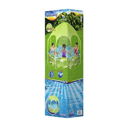 Bestway Kids Pool 244x51cm Steel Frame Swimming Play Pools Canopy 1688l