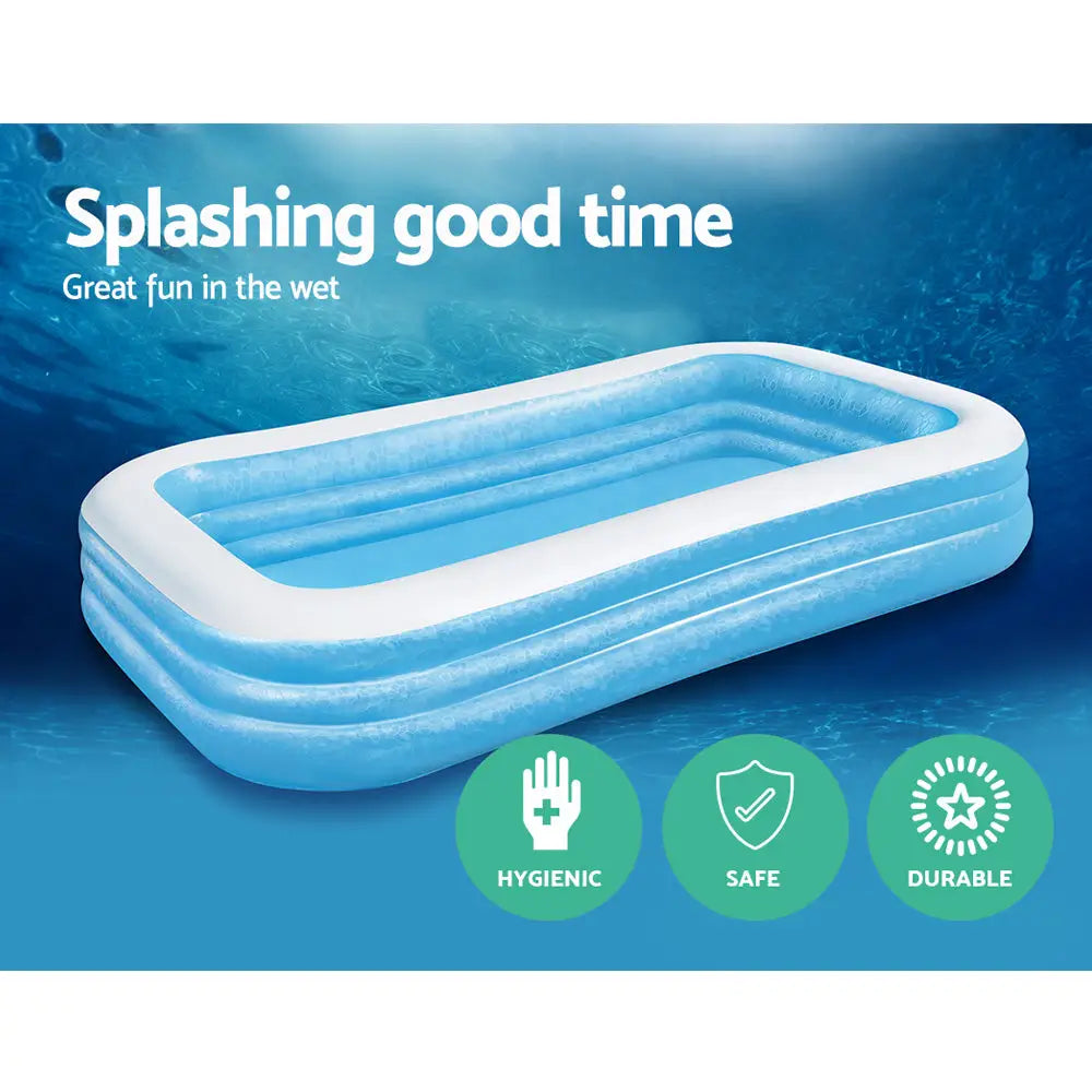 Bestway Kids Pool 305x183x56cm Inflatable Above Ground Swimming Pools 1161l