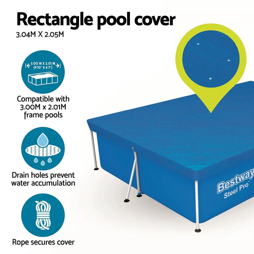 Bestway Pool Cover 58106 Fits 3x2.01m Above Ground Swimming Pe Blanket