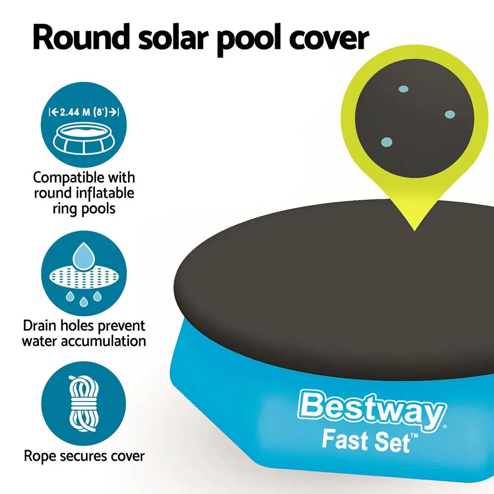 Bestway Pool Cover Fits 2.44m Above Ground Swimming Pvc Blanket