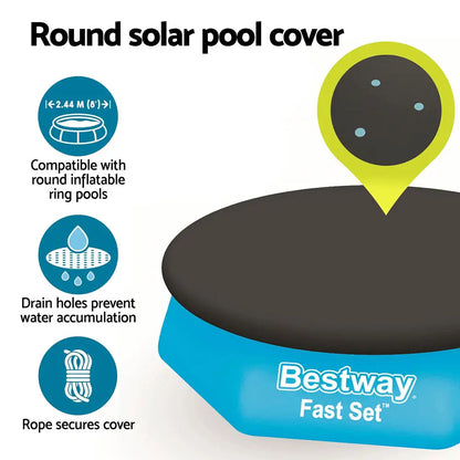 Bestway Pool Cover Fits 2.44m Above Ground Swimming Pvc Blanket