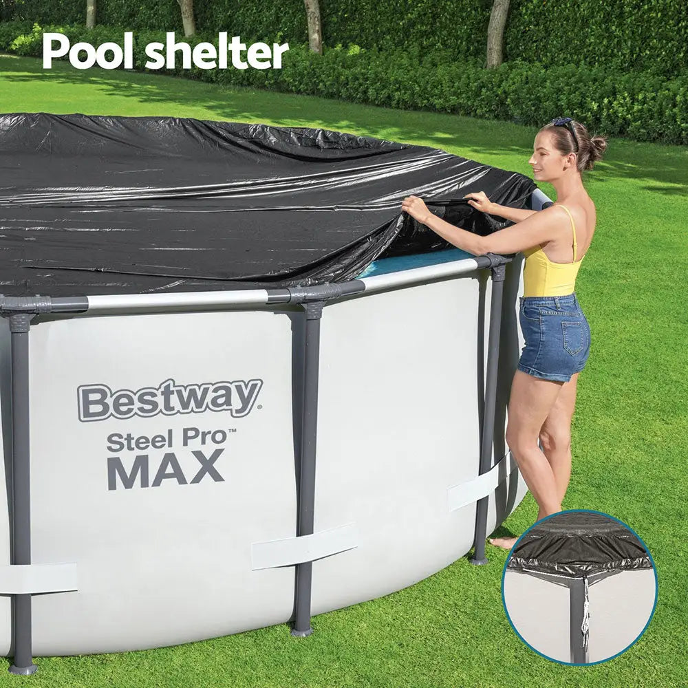 Bestway Pool Cover Fits 3.05m Round Above Ground Swimming Pvc Blanket