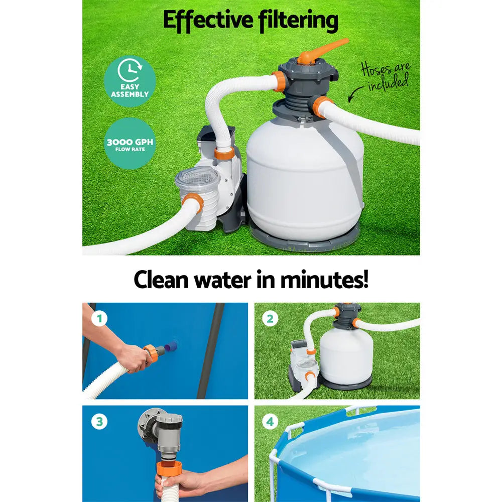 Bestway Pool Pump Sand Filter 3000gph 11355l/h Pools Flowclear™ Filters
