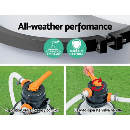 Bestway Pool Pump Sand Filter 800gph 3028l/h Pools Flowclear Filters