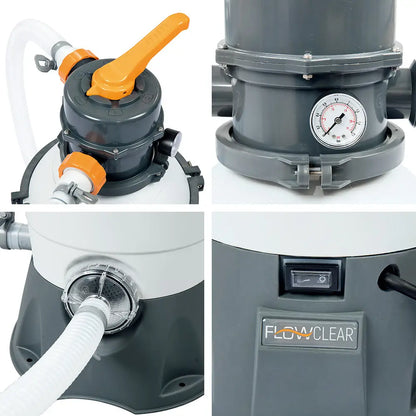 Bestway Pool Pump Sand Filter 800gph 3028l/h Pools Flowclear Filters