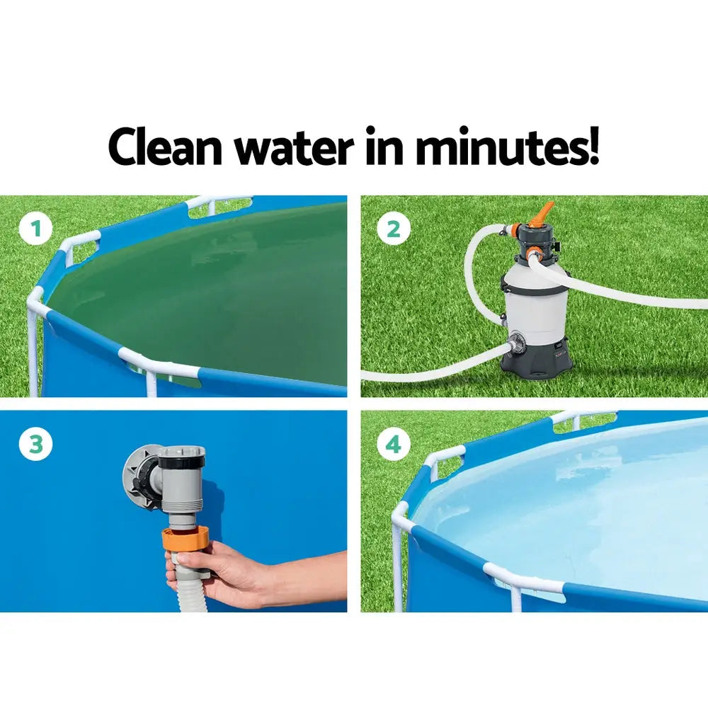 Bestway Pool Pump Sand Filter 800gph 3028l/h Pools Flowclear Filters