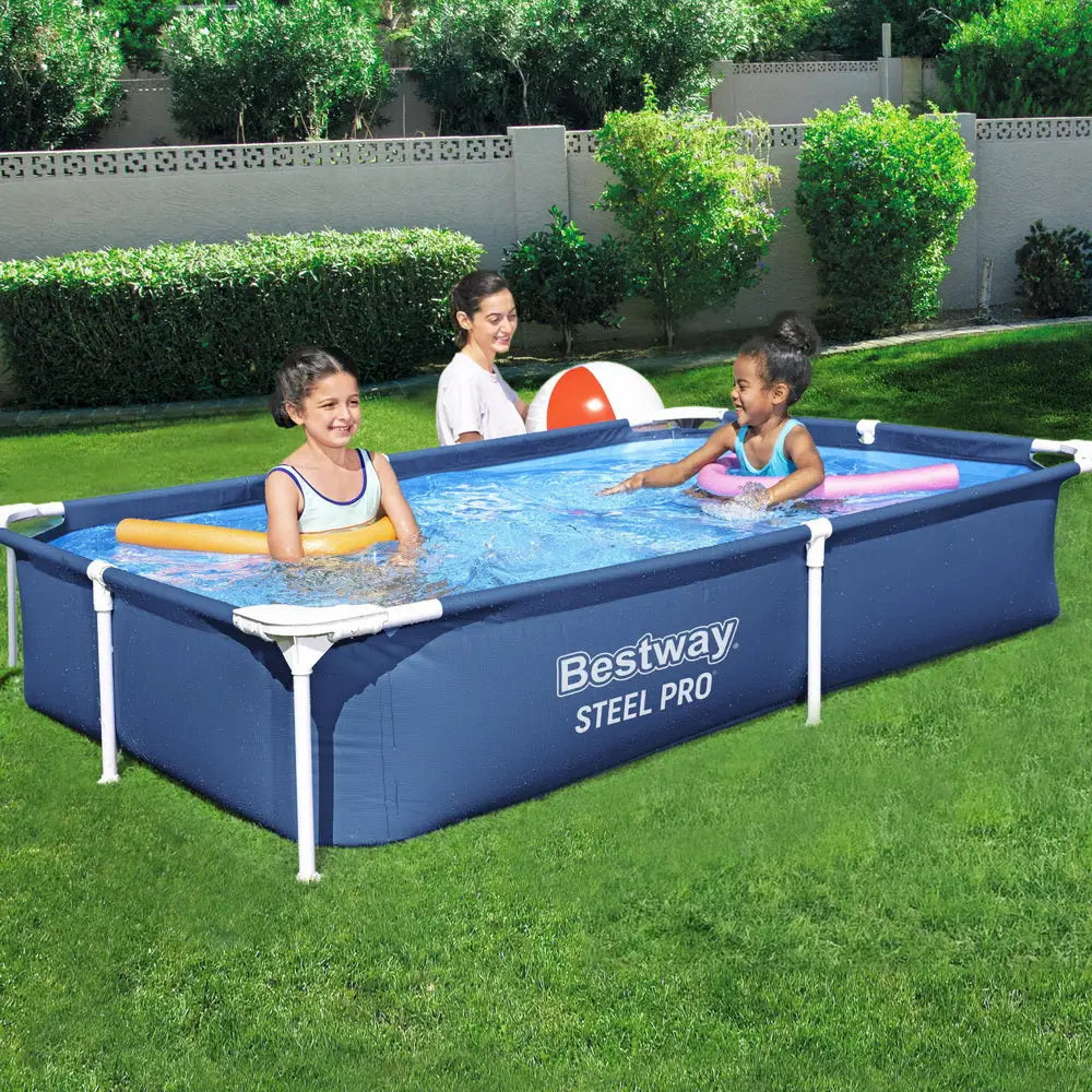 Bestway Swimming Pool 221x150x43cm Steel Frame Above Ground Pools 1200l