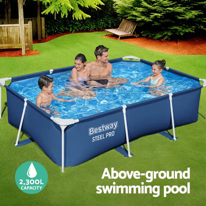 Bestway Swimming Pool 259x170x61cm Steel Frame Above Ground Pools 2300l