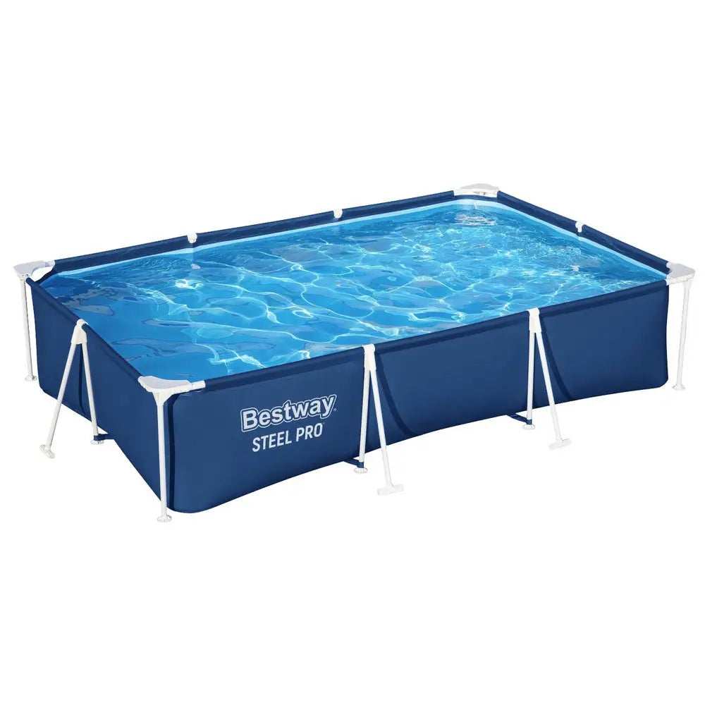 Bestway Swimming Pool 300x201x66cm Steel Frame Above Ground Pools 3300l