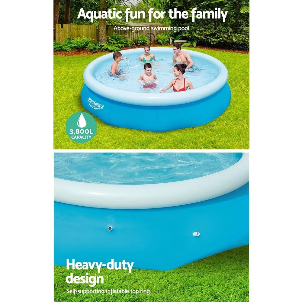 Bestway Swimming Pool 305x76cm Above Ground Round Inflatable Pools 3800l