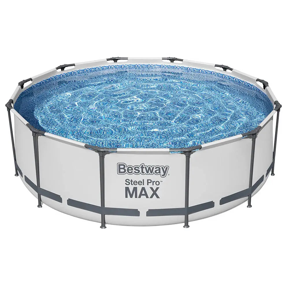 Bestway Swimming Pool 366x100cm Steel Frame Round Above Ground Pools W/ Filter Pump 9150l