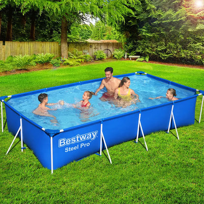 Bestway Swimming Pool 400x211x81cm Steel Frame Above Ground Pools 5700l