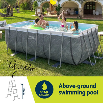 Bestway Swimming Pool 412x201x122cm Steel Frame Set W/pump Ladder