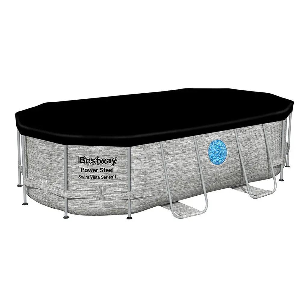 Bestway Swimming Pool 427x250x100cm Steel Frame Above Ground Pools Filter Pump Ladder 7250l