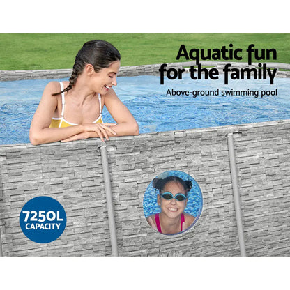 Bestway Swimming Pool 427x250x100cm Steel Frame Above Ground Pools Filter Pump Ladder 7250l
