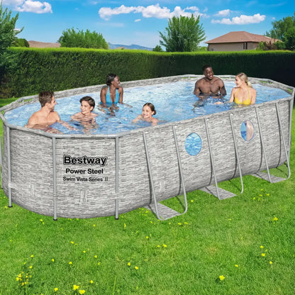 Bestway Swimming Pool 549x274x122cm Steel Frame Above Ground Pools Filter Pump Ladder 13430l