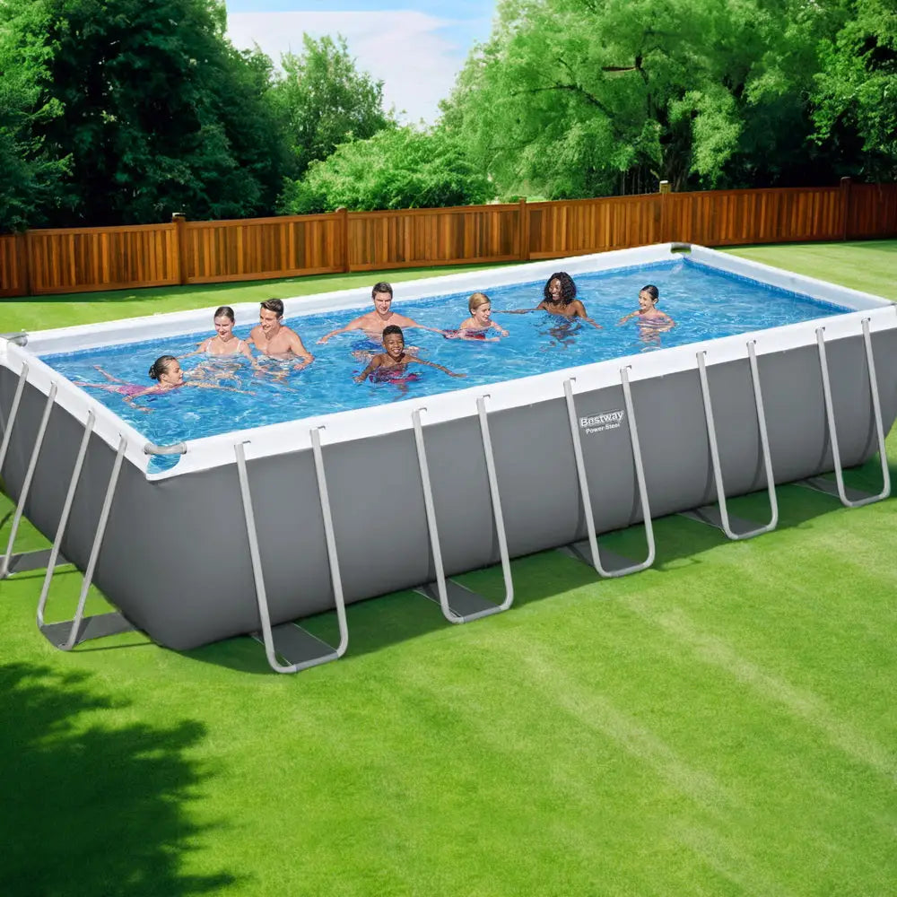 Bestway Swimming Pool 640x274x132cm Steel Frame Above Ground Pools Filter Pump Ladder 19281l