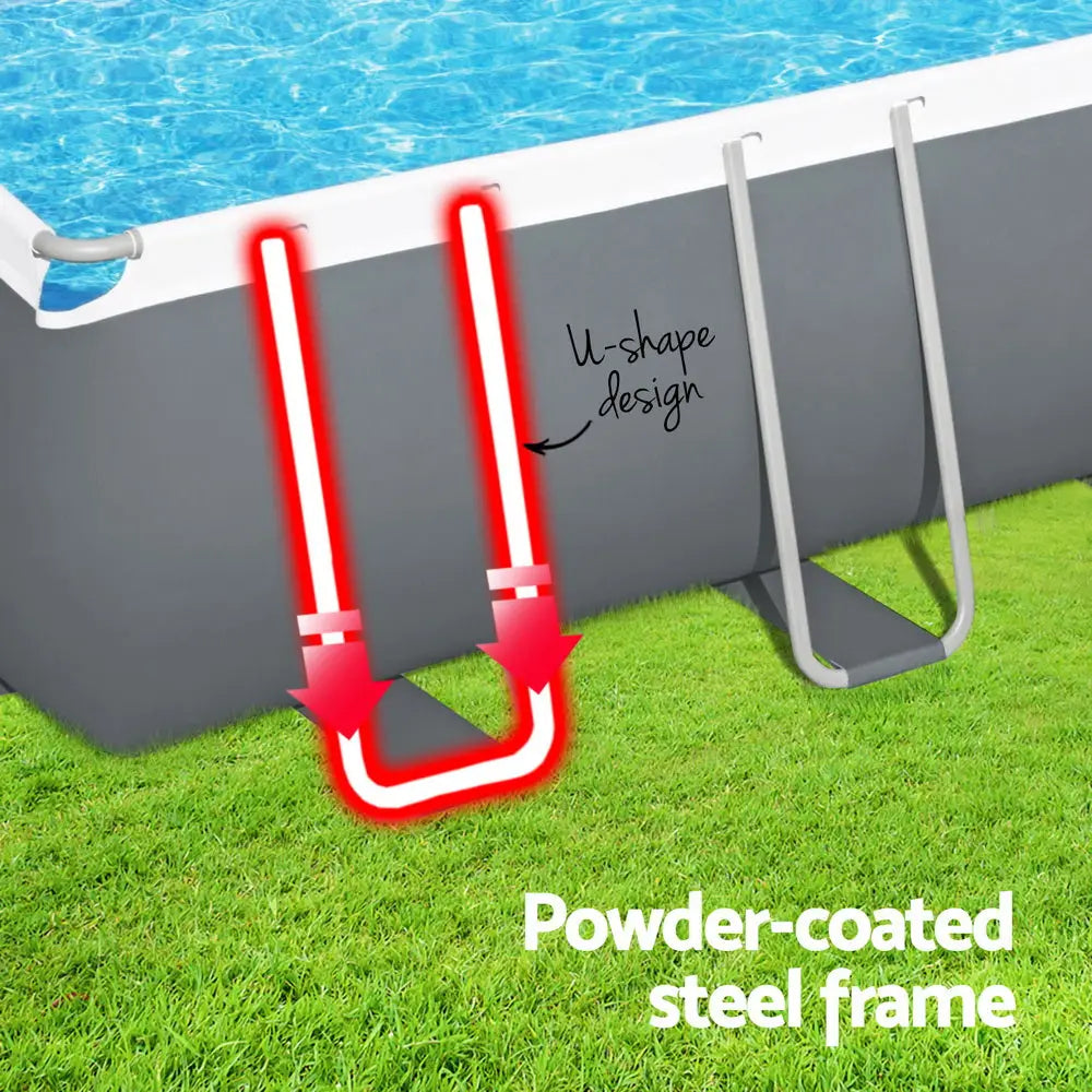 Bestway Swimming Pool 640x274x132cm Steel Frame Above Ground Pools Filter Pump Ladder 19281l