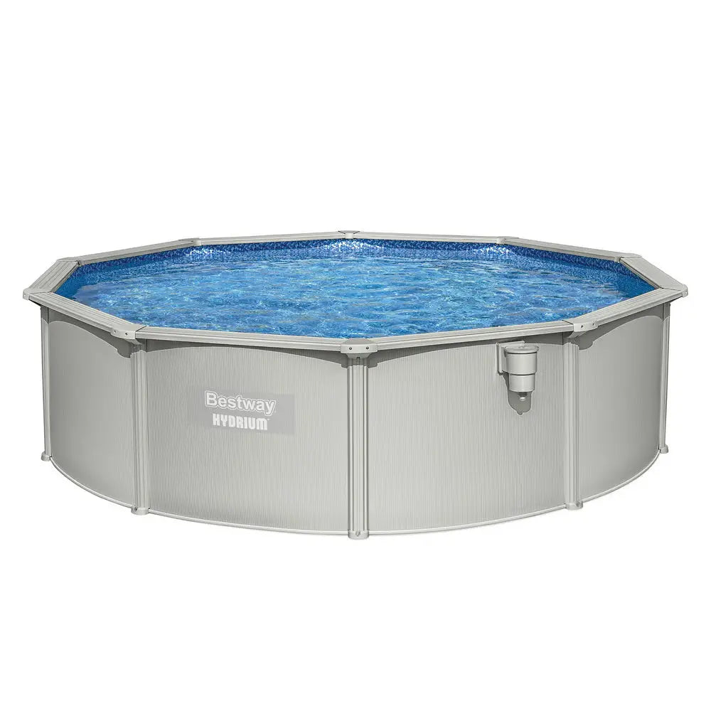 Bestway Swimming Pool Steel Frame Round Set 457cm W/ Filter Ladder 17430l
