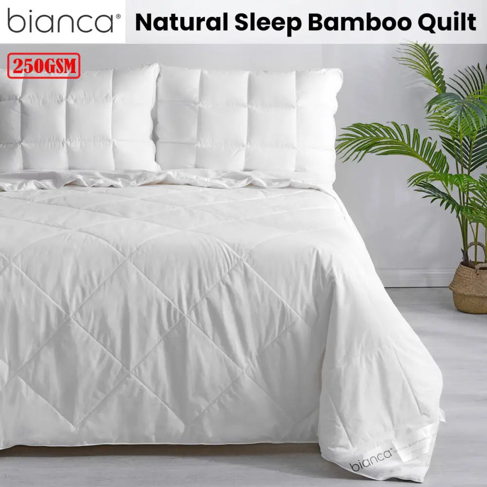 Bianca 250gsm Natural Sleep Bamboo Summer Quilt Super King