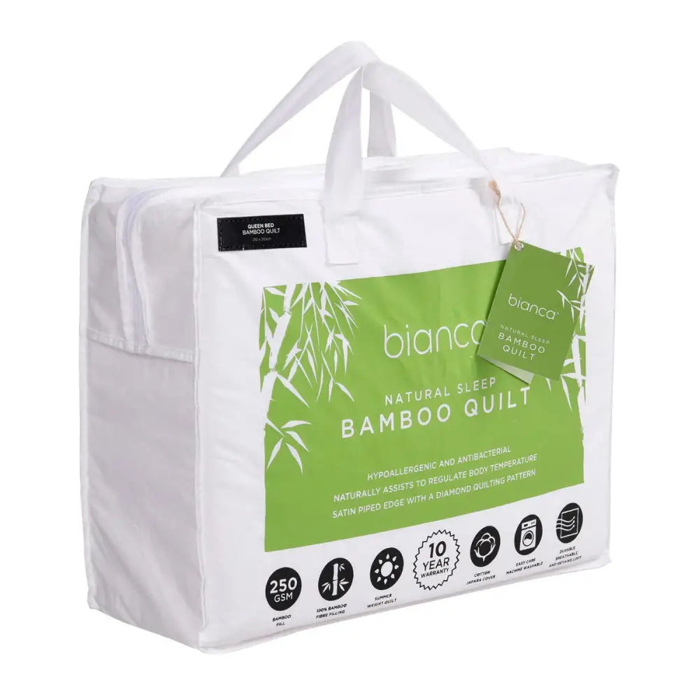 Bianca 250gsm Natural Sleep Bamboo Summer Quilt Super King