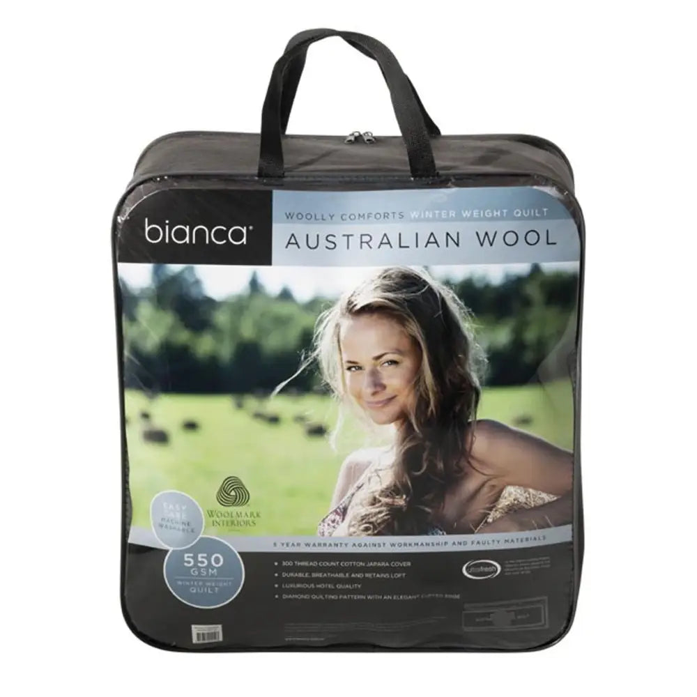 Bianca 550gsm Woolly Comforts Winter Wool Quilt Queen