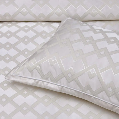 Bianca Firenze Pearl 6 Pcs Jacquard Geometric Comforter Set Queen/king