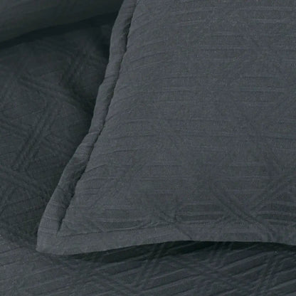 Bianca Hallston Charcoal Pre-washed Cotton Quilt Cover Set King