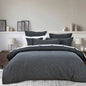 Bianca Hallston Charcoal Pre-washed Cotton Quilt Cover Set Super King