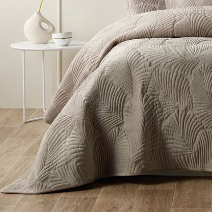 Bianca Kairo Taupe Coverlet Set Queen/king
