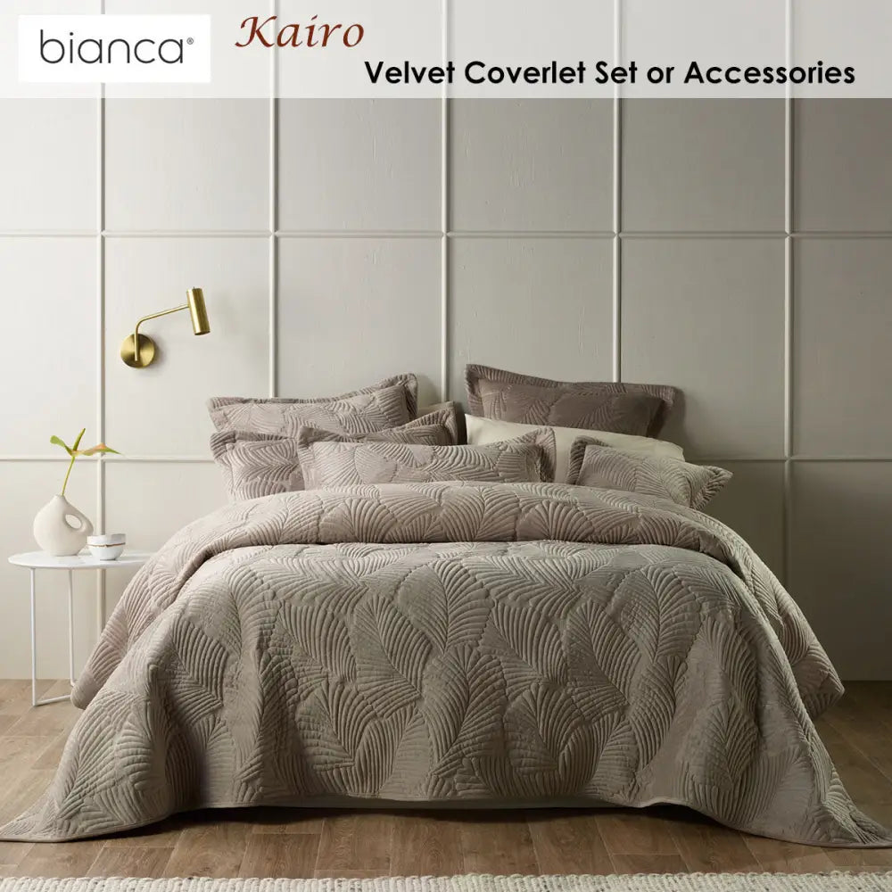 Bianca Kairo Taupe Coverlet Set Queen/king