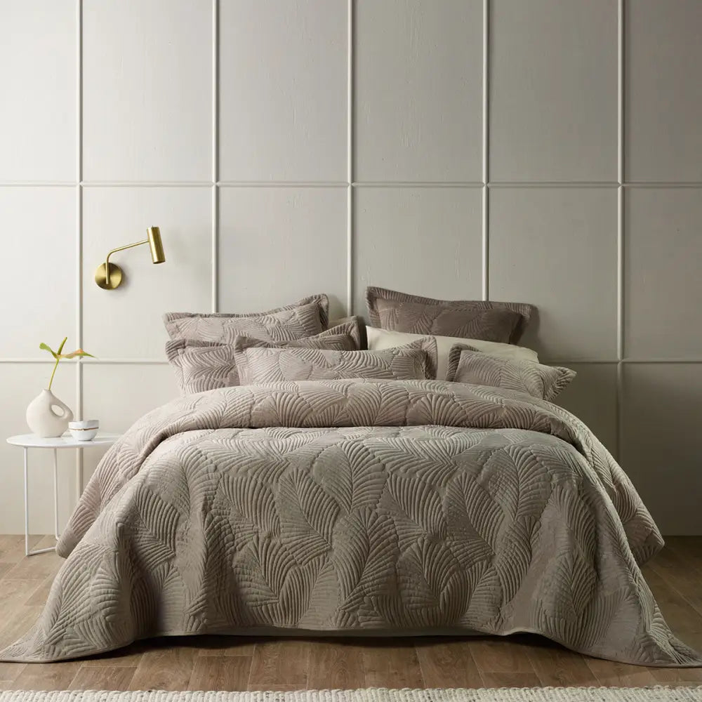 Bianca Kairo Taupe Coverlet Set Queen/king