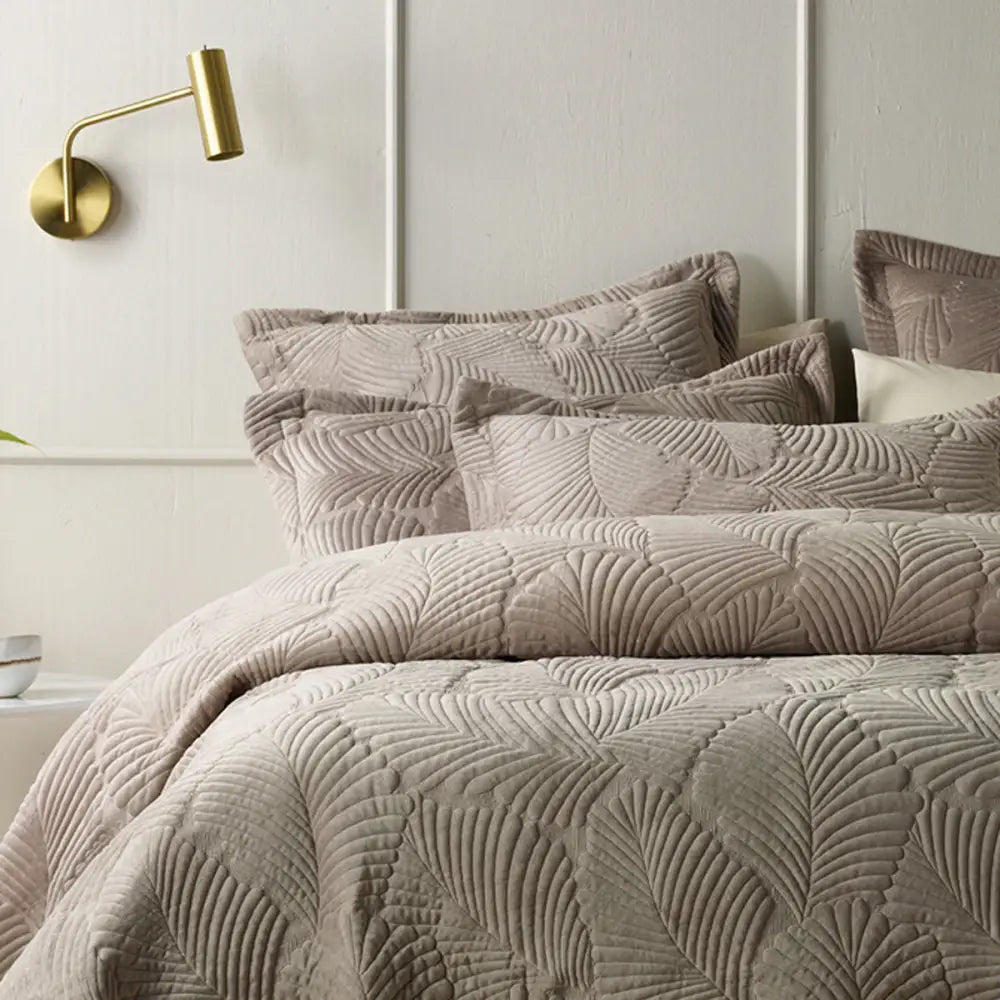 Bianca Kairo Taupe Coverlet Set Queen/king