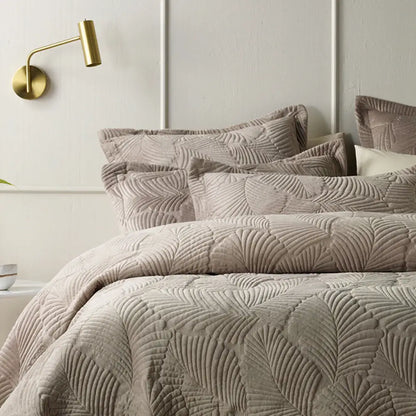 Bianca Kairo Taupe Coverlet Set Queen/king