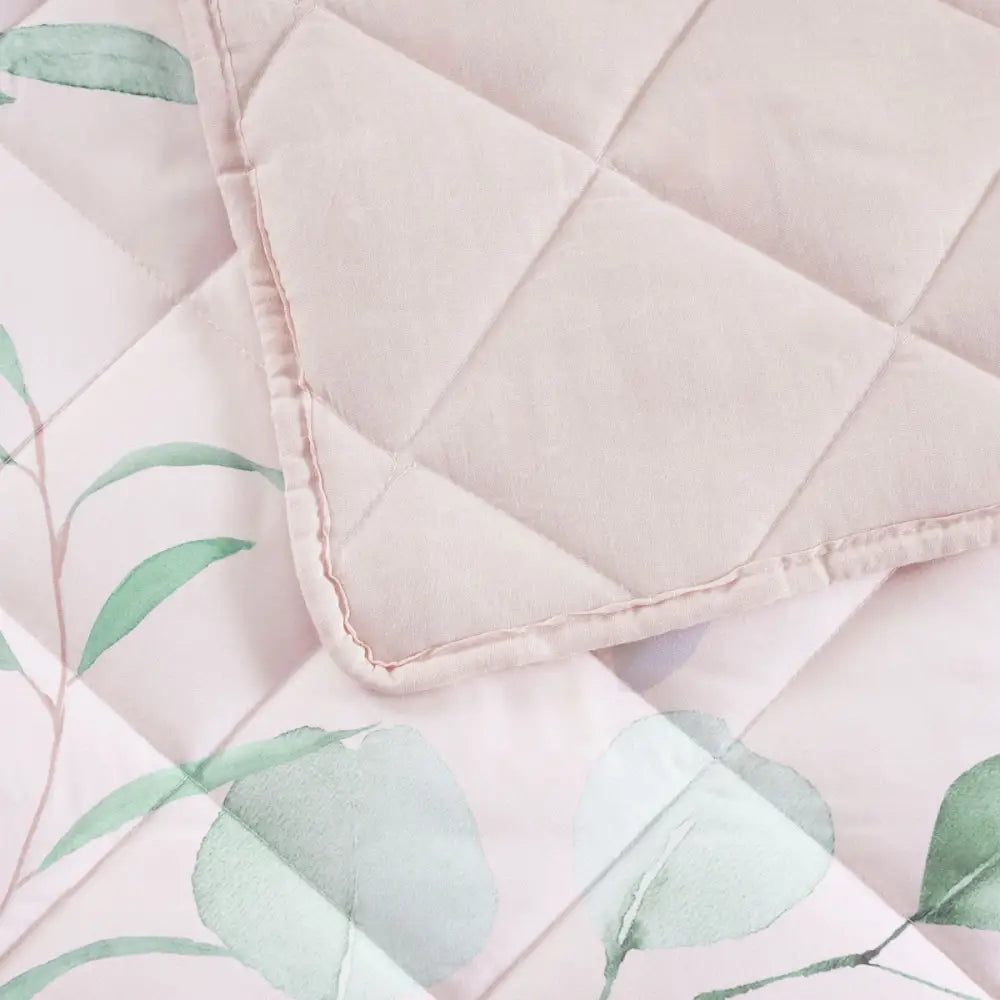 Bianca Sidney Blush Printed Floral Bedspread Set Queen
